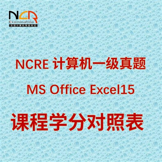 一级MS Excel15：课程学分对照表