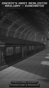 Create mod's most realistic railway - The shepperton works in black & white #createmod #minecraft