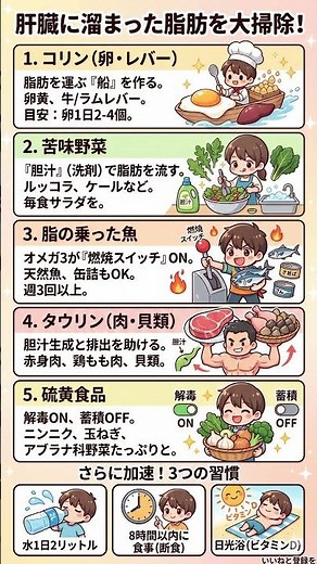 【肝臓洗浄】食べるだけで脂肪を排出！肝臓を劇的に大掃除する「最強のデトックス食品5選」｜卵・苦味野菜・魚を味方にして3ヶ月で数値を改善する食事術