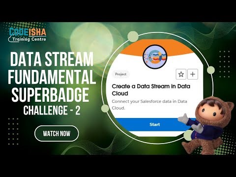 Data Stream Fundamentals Superbadge | Create a Data Stream #Salesforce #CodeIsha #DataStream
