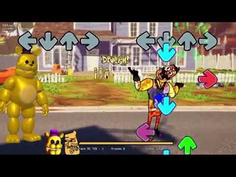 Playing Fredbear Runaway Fnf ( Sorry for low quality)