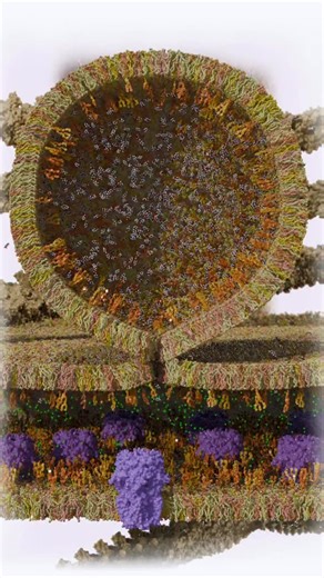 A vesicle dumps neurotransmitters into the synaptic cleft. #science #biology #cbehx #cbehxeducation #neuroscience medicine biotechnology | CBEHx