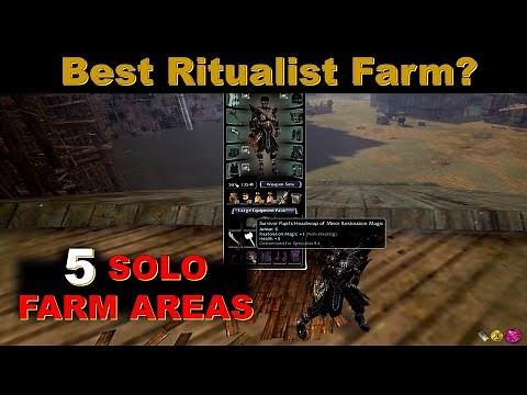 Guild Wars BEST Ritualist 1 Minute SOLO Farm Build [5 Areas]