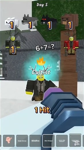 Alien Shotgun vs Enemies 🔫 99 night in the forest #99nightintheforest #99nights #roblox