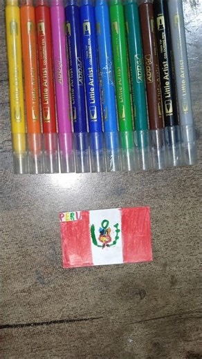 Flag of Peru 🇵🇪. #peru #shorts #art #flag #drawing ‪@A-Flag‬