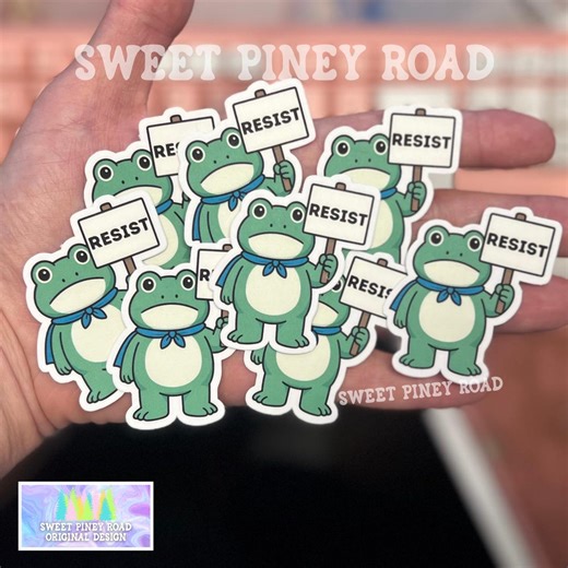 Portland Frog Resist Stickers, Anti-trump Sticker Pack, Anti Ice Political Humor 2in. Glossy 15/35/50 Pc, Cute Frogs Rally Protest Handouts - Etsy