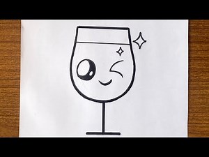 How to draw a cute drink step by step // Step by step drawing // pencil sketch drawing