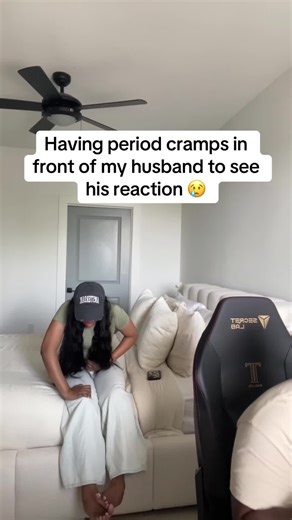Thoughtful Couple Prank Reaction to Period Cramps