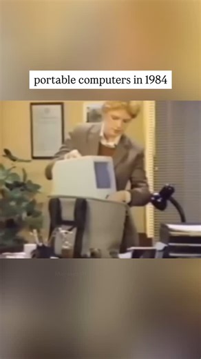 The History Source on Instagram: "This is what was considered a portable computer in the mid 80s, featuring a classic original Macintosh from Apple, which for reference weighed about 16 lbs/7kgs. Although some early laptops were already on the market, but lacked the same processing power of desktops. #history #80s #tech #apple #mac #technology #retro #80svintage #throwback #memories #oldschool #80saesthetic #vintage #nostalgia #historylovers"