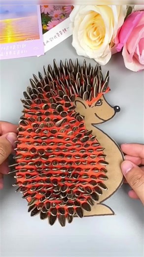 #diy #craft #handmade #creative #easycraft #easydrawing #hedgehog #kidsfun #kidscrafts #crafttiktok #forkids #foryou