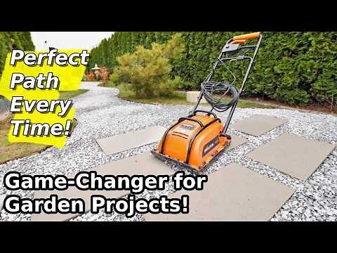 I Finally Built a Garden Path — This Evolution Electric Wacker Plate Made It Much Easier