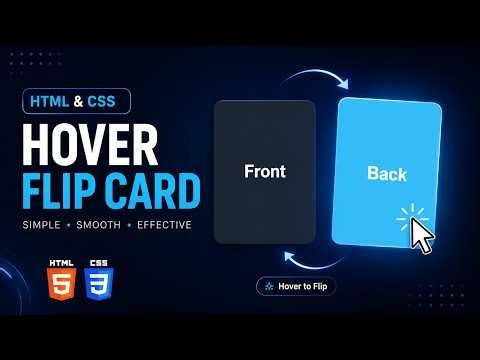 3D Flip Card Hover Effect using HTML & CSS