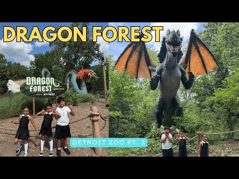 Detroit Zoo Dragon Forest 🐉 | Animatronic Dragons & Family Adventure (Family Travel Vlog Pt. 2)