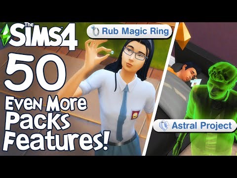 The Sims 4: 50 EVEN MORE PACKS FEATURES You Might Not Know!