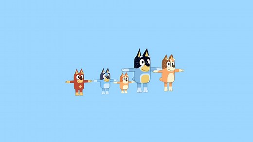 Bluey Characters - Download Free 3D model by Autumn Flowers (@AutumnFlowers)