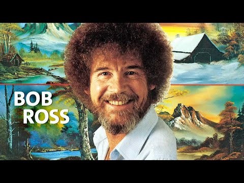 Unintentional ASMR - Bob Ross Pallet Knife Only, Relaxing 1 hour Special.