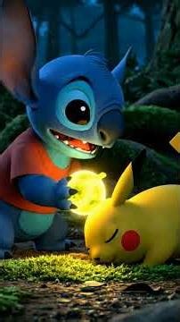 Stitch Found Pikachu Hurt... And Refused to Leave! #shorts #story