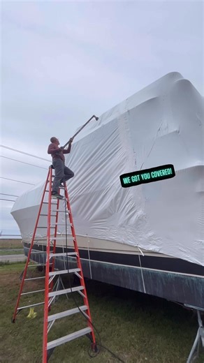 All the feels as boats come out and shrink wrap amps up this fall. #shrinkwrap #boating #diamondshine | Diamond Shine Boats & RV Detailing