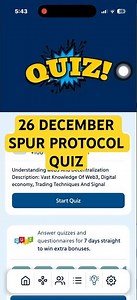 Spur Protocol Quiz Answer | 26 December | Spur Protocol Quiz Answers Today |