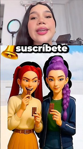 Choose the correct pose for Zoey Eating Chocolate with her friend Rumi. 🍫😍