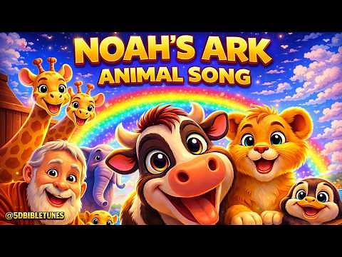 NOAH’S ARK ANIMAL SONG 🐾 Bible Story Song for Kids 🌈