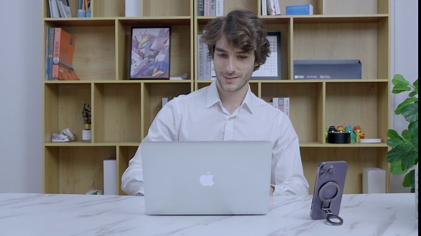 Dual Magnetic Foldable Phone Stand for Desk & Gym, for Magsafe Adjustable Travel Cell Phone Holder, All-Metal Portable Desktop Cellphone Stand Compatible with iPhone 15 14 13 12 Pro Max Plus Mini