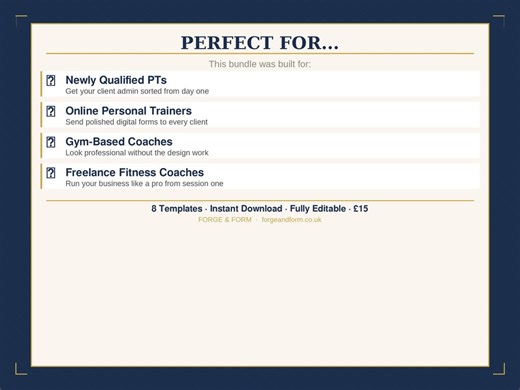 Personal Trainer Client Pack – 8 Editable Templates (digital Download) - Etsy