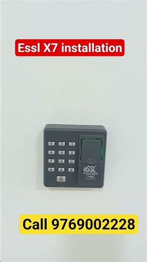 ESSL X7 installation access control system #essl #installation