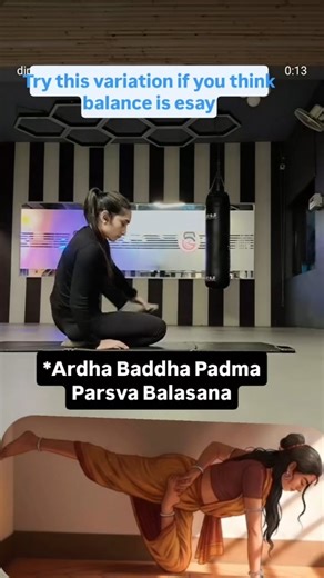 fit_dipika9 | *Ardha Baddha Padma Parsva Balasana* is a yoga pose that translates to: *Half Bound Lotus Side Child's Pose* In this pose, you sit on... | Instagram