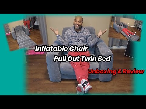 Intex Inflatable Chair that Coverts to Twin Bed | 2 in 1 Furniture Deal #fyp #amazonfinds #furniture