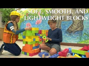 JUMBO Foam Building Blocks with Peg Connectors- Stem play at Playlearn