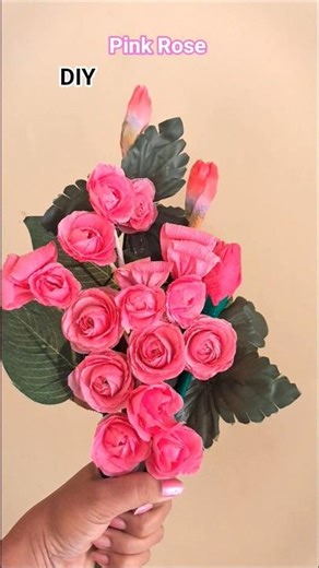 DIY How to make everlasting pink roses | DIY #craft #shorts