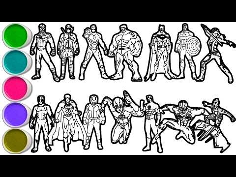 How to Draw Fourteen Cool Superheroes Easily! Spider-Man, Superman, Iron Man, Hulk, Batman, & Others