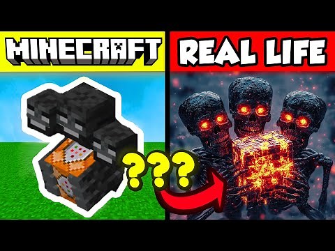 MINECRAFT vs REAL LIFE: Animated Mobs, Items & Bosses Comparison!