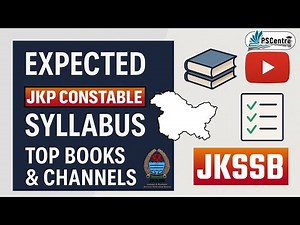 JK Police Constable Syllabus 2026 | Official Syllabus | Exam Pattern || Best Books & Free Resources