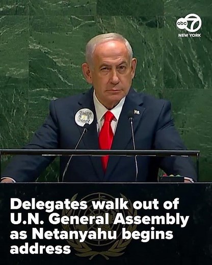 U.N. General Assembly: Delegates from multiple nations walk out ahead of Netanyahu's address