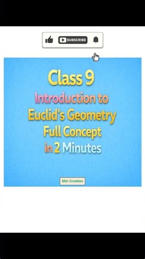Class 9 Introduction to Euclid’s Geometry Full Concept in 2 Minutes | #maths #class9 #class9maths