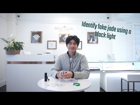 How to identify real vs fake jade using a black light! and treated jadeite jade?