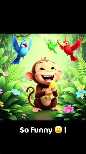A funny monkey cartoon Subscribe 🔔 for more fun! #shorts #kidscartoon #monkey #funny #cute
