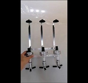 Liquor Dispenser 4- Bottle Drinks, Wall-Mounted Alcohol Station Cocktail Tap, Push-Release Valves, Rubber Suction Cups, alcohol dispenser Bartender Accessories Home Bar, Man Cave