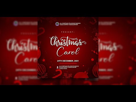 Christmas Carol flyer design | How to design Christmas Carol flyer | Photoshop Tutorial