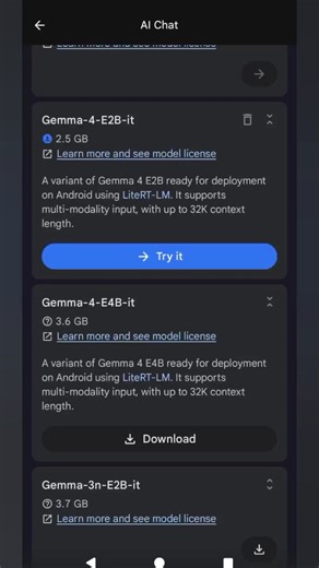 You can run Google new Gemma 4 on mobile easily. I am using Gemma 4 version E2B on my Pixel 10 Pro.Here is all you need to do:- Go to the App Store and install Google AI Edge Gallery. If you already have it, just update it.- From there, you can install the model directly and start using it.Still exploring what this small but powerful model can do :)