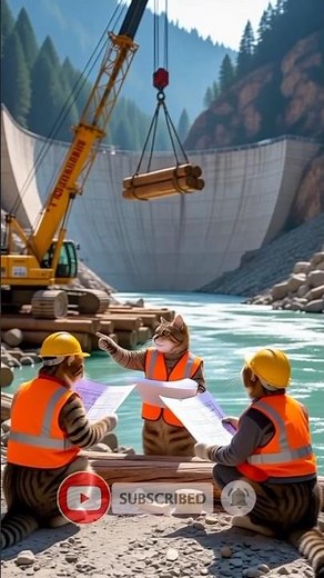 Epic 😎 Cat Engineers Build a Massive Dam 😄 | Cinematic Anthropomorphic Construction Cats 😺