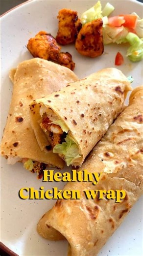 Healthy Chicken Wrap in 10 Minutes! High Protein & Super Tasty 🌯🔥 #chickenwrap #healthyfood