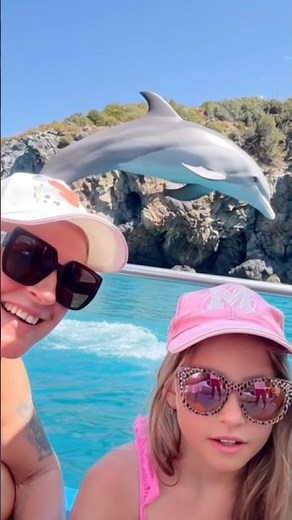 The Clearest Water We’ve Ever Seen in Calabria, Italy! 🇮🇹💙 We were very lucky to see a dolphin🐬