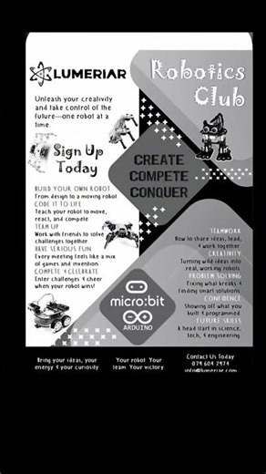 🤖Introducing Lumeriar Robotics Club! Build. Code. Compete. #Lumeriar #roboticsclub