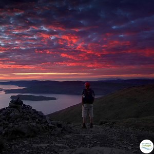 🌄 Sunset from the summit of Ben More. 🥾 Are you up for the hike this summer? Make use of our island walk guides and route maps: https://www.isleofmullcottages.com/isle-of-mull-walking.html 🏡 Plus book a cosy cottage to return home to after the adventure, limited availability remaining for this summer, so book today! https://www.isleofmullcottages.com/find-a-cottage.html | Isle of Mull Cottages