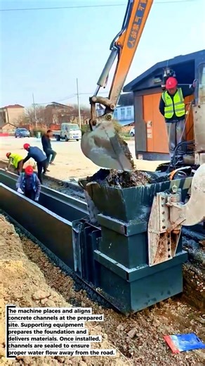 Road Drainage Construction with Modern Machinery