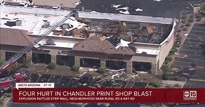 4 seriously injured after explosion, roof collapse at Chandler strip mall