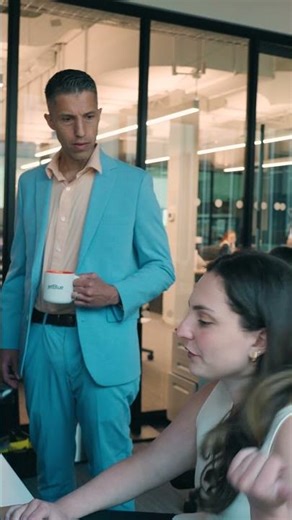 Cal Clutterbuck Takes His Lunch Break Outside at the Office